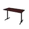 Cain Cain Training Tables, 42 W, 24 L, 29 H, Wood, Metal Top MTRCT4224MH - alternate 1